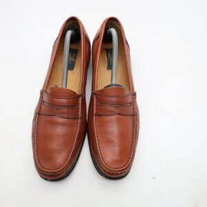 Zelli Penny Loafers Men's US Size 11.5 N Brown Leather Hand Crafted In Italy